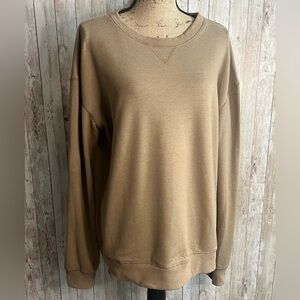 3/$15 ☮️ Tan Pullover Crewneck Sweatshirt